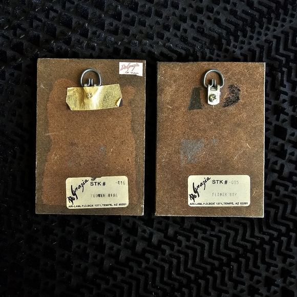 Vintage DeGrazia Flower Boy & Flower Girl Mini Set - Picture 2 of 4